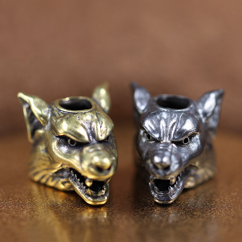 Wolf Jewelry & Watches Tampa - Животное Волк Воины Скульптура головы Латунь