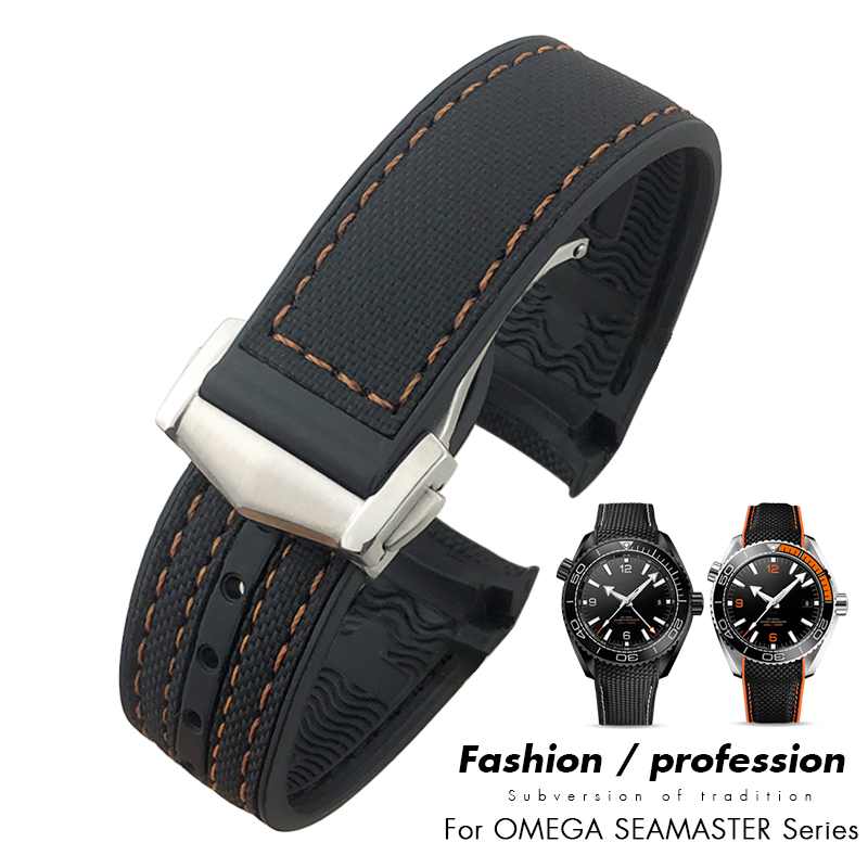 Omega Watch Seamaster - Ремешок резиновый для часов, спортивный нейлоновый