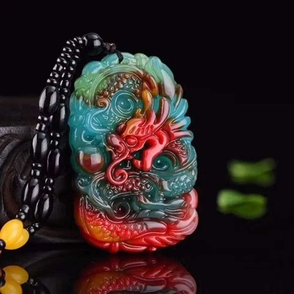Luxury Gifts Jewelry & Watches Namfleg Mostar - Настоящий Нефритовый дракон кулон ожерелье Подвески