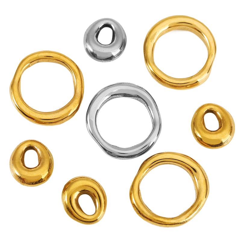 Hoop Earrings - 5 шт. винтажных подвесок-коннекторов из нержавеющей