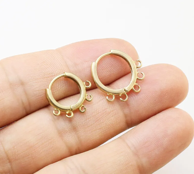 10 шт. латунные обручи для уше – обзор и цена Hoop Earrings