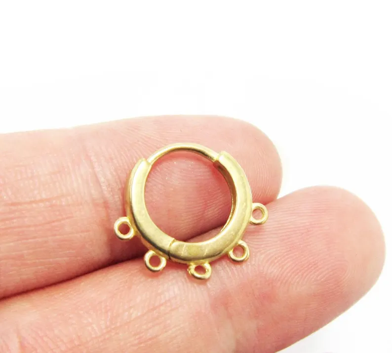 10 шт. латунные обручи для уше – обзор и цена Hoop Earrings