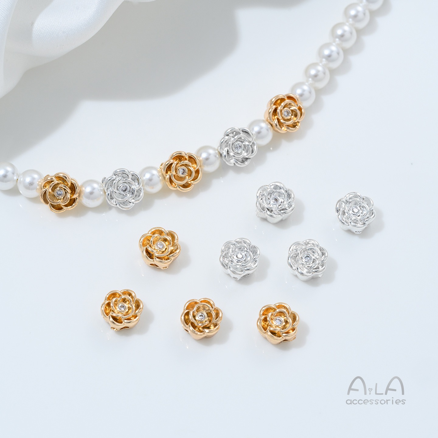 Медные бусины с позолотой 14K  – обзор и цена Rose Gold Bracelet
