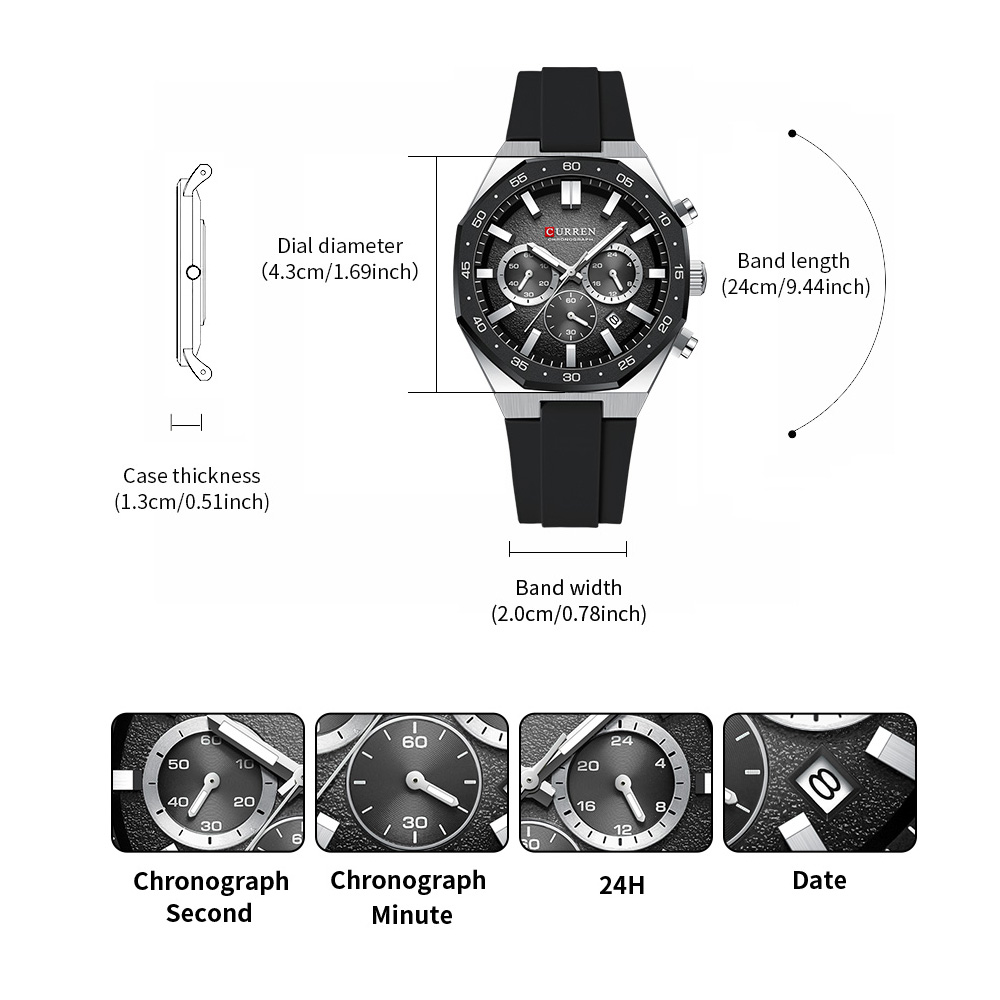 Мужские спортивные часы CURREN – обзор и цена Jewelry Watch